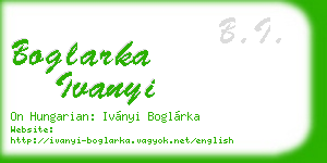 boglarka ivanyi business card