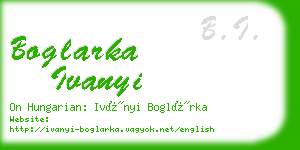 boglarka ivanyi business card